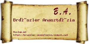 Brüszler Anasztázia névjegykártya